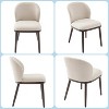 Upholstered Dining Chairs Set of 2, Wooden Dining Room Kitchen Chairs with Wood Frame and Ergonomic Backrest, Modern Dinner Chairs - 4 of 4