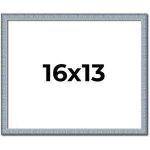PosterPalooza | Textured Blue Picture Frame - UV Acrylic, Backing Board, Hanging Hardware Included - 1 of 4