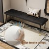 Kumasinova Multifunctional Entryway Bench, Faux PU Cushion, Black Shoe Bench, Metal Legs with Gold Accents, Versatile Ottoman Bench, Foot Stool - 2 of 4