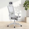 Ergonomic Office Chair, High Back Mesh Computer Task Chair with Adjustable Lumbar & Headrest, Height-Adjustable Desk Chair for Home Office - 2 of 4