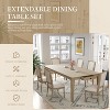Whisen 7-Piece 78.1" Extendable Dining Table Set with 6 Upholstered Chairs - 3 of 4
