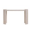 Faux Marble Pattern Skinny Console Table with Modern Design and Raised Edge for Safety, Entryway Table for Living Room, Hallway, or Entrance - 2 of 4