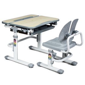 Costway Children Desk Chair Set Adjustable Study Table Drawer - 1 of 4