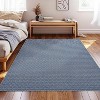 Machine Washable Non-Shedding Modern Abstract Rug - Soft Thin Indoor Non-Slip Carpet for Bedroom, Dining Room, Kids Play Room Home Office - 3 of 4