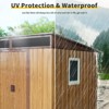 6' x 5' Outdoor Storage Shed, Garden Tool Metal Shed, Sliding Lockable Door Air Vents and Sloping Roof, for Backyard, Patio, Lawn - 3 of 4