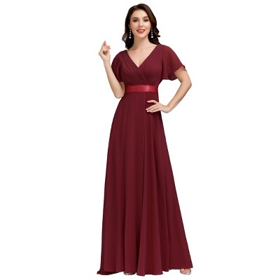 Burgundy Plus Size Evening Dress : Target