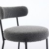 COZONY Dining Chairs Set of 2, Mid-Century Modern Upholstered Kitchen Chairs with Round Backrest & Adjustable Legs for Dining Room, Living Room - 4 of 4