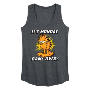 Women's - Garfield - It's Monday Garfield Graphic Racerback Tank - 1 of 4