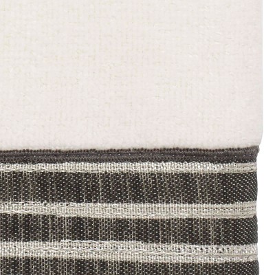 White Cotton Hand Towel with Black Woven Border