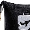 Plazatex 100% Polyester Comfort Fly Travel Wrinkle Resistant Pillow & Blanket Set 40" x 70" Black - 4 of 4