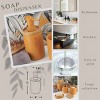 Evideco French Home Goods Elegant Soap Dispenser - Polyresin and Bamboo Design, Refillable Liquid Pump - 3 of 4