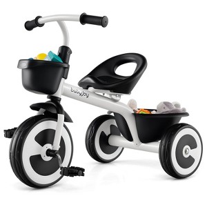 Infans Toddler Tricycle Kids Trike with Adjustable Seat Front & Rear Storage Baskets - 1 of 4