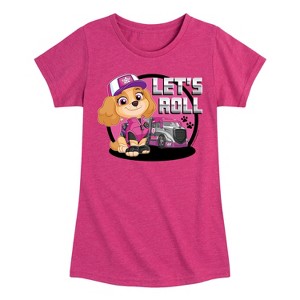 Girls' - Paw Patrol - Skye Let's Roll Fitted Short Sleeve Graphic T-Shirt - 1 of 4