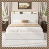 Garvee Bed Frame with Storage Headboard, Charging Station & LED Lights, Bed with 4 Drawers, No Box Spring Needed, Noise-Free Design - 4 of 4