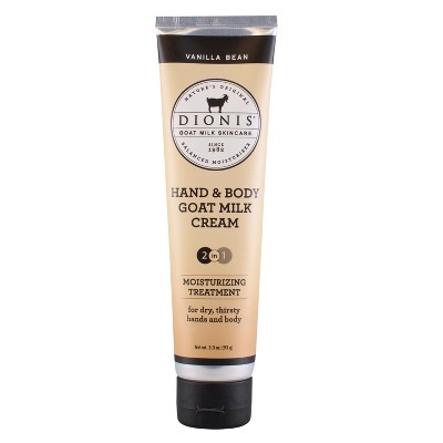 Dionis Goat Milk Hand & Body Cream Vanilla Bean, 3.3 oz.