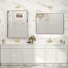Apmir Rectangular Aluminum Alloy Framed and Tempered Glass Wall Bathroom Vanity Mirror in Matte Black/ Gold/ Silver/ Brown - 3 of 4