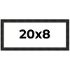 PosterPalooza | 20x8 Thin Barnwood Picture Frame, UV Acrylic, 2 Finishes - Grey and Black - 2 of 4