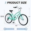 Aukfa 26 Inch Cruiser Bike 7 Speed, Easy Installation, Steel Frame Commuter Bike Women's Men's Premium, Multiple Colors - 4 of 4