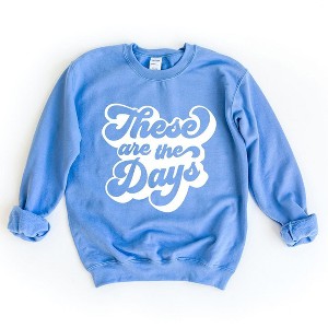 Simply Sage Market Women's Graphic Sweatshirt These Are The Days Retro - 1 of 4