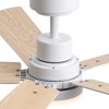YUHAO 48 in.  Indoor Farmhouse Rustic Dual-Finish Blades Reversible DC Motor Ceiling Fan with Light and Remote Control - 4 of 4