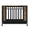 Okak Vintage Dog Crate with Iron Door and Tray, Dog Kennel with Storage Tabletop, Indoor Dog Cage for Medium and Small Dogs - 4 of 4