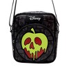 Disney Vegan Leather Crossbody Bag with Front and Back Zip Pocket, Snow White Evil Queen Glow in the Dark Apple and Icons Black, 8.5" x 10.0" - 4 of 4