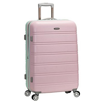 Rockland Melbourne Hardside Expandable Luggage with Spinner Wheels Mint Checked Large 28"