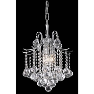 Elegant Lighting Amelia Collection Pendant D12in H15in Lt:3 Chrome finish - 1 of 4
