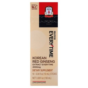 JungKwanJang Korean Red Ginseng Extract, Everytime, 10 Sticks, 0.34 fl oz (10 ml) Each - 1 of 4