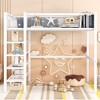 Full Size Metal Loft Bed with 4-Tier Shelves and Storage - 2 of 4