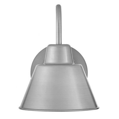 Wes Compact Outdoor Gooseneck Sconce in Antique Brushed Aluminum