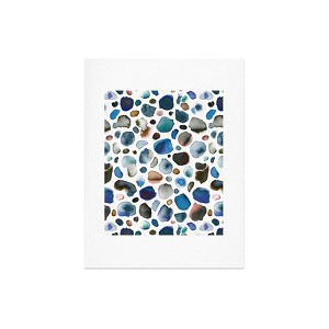 Ninola Design Watercolor Stains Blue Gold 18" x 24" Art Print - Society6 - 1 of 2