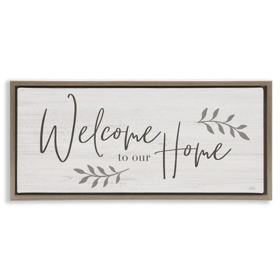 Stupell Industries Welcome To Our Home Country Sign, 25" x 11"