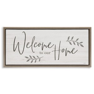 Stupell Industries Welcome To Our Home Country Sign, 25" x 11" - 1 of 4