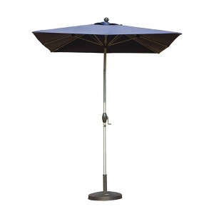 Okak Rectangle Beach Umbrella with Crank Lift and Tilt Function, Outdoor Umbrella with Fading-Resist Cover, Sun Umbrella for Yard - 1 of 4