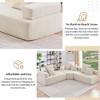 103.5'' Oversized 6-Seat L-Shaped Modular Sectional Sofa, Boucle Foam Couch Set with No Assembly and Free Combination, Beige - 3 of 4