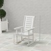 2 Pieces Outdoor Rocking Chairs, HDPE Patio Rockers with 28" High Back, Wide Armrests for Porch Backyard - 3 of 4