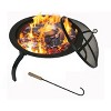 WestinTrends 22" Portable Round Steel Wood Burning Bonfire Foldable Fire Pit, Black - 3 of 4