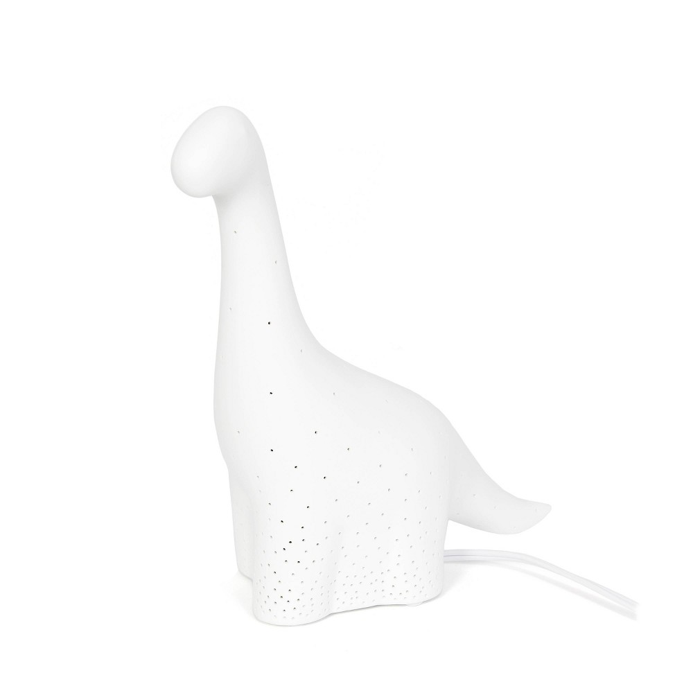 Photos - Floodlight / Street Light Porcelain Dinosaur Table Lamp White - Simple Designs