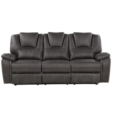 Katrine - Polyester Manual Sofa- - Charcoal