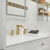 Brushed Gold 3-Hole Low-Arch 8 Inch Widespread Bathroom Faucet, Vanity Sink Faucet with Pop Up Drain Assembly and Water Supply Lines for Lavatory - 2 of 4