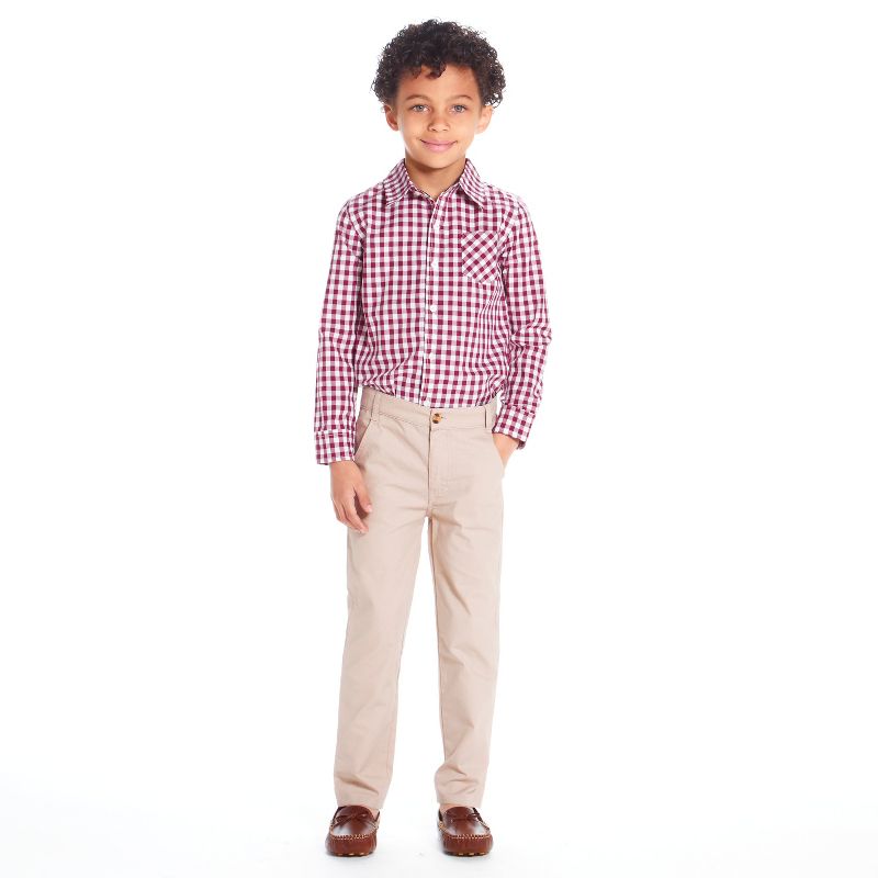 Andy & Evan Kids Red Gingham Button Down Shirt, Size 14, 5 of 6