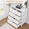 5-Drawer Dresser for Bedroom, Modern Tall Dresser Organizer with Storage Drawers, Sturdy Wooden Chest for Entryway, Hallway, Home Office - 4 of 4