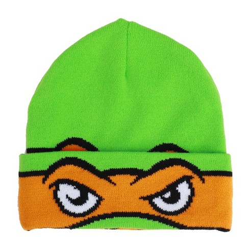 TMNT Rolldown Mikey Adult Mesh Eye Green Beanie