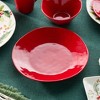 Certified International (Set of 4) 11" Berry Red Christmas Dinner Plates - 3 of 4