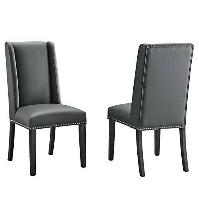 Modway Baron Dining Chair Vinyl Set of 2