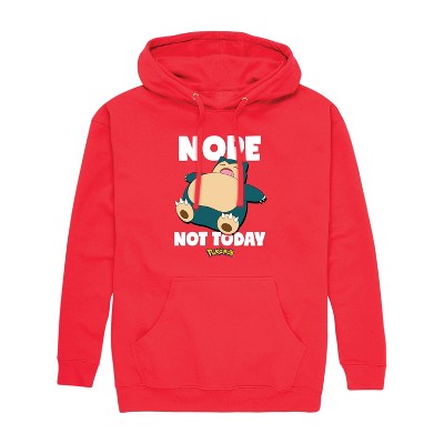 Men's - Pokémon - Nope Not Today Snorlax Graphic Fleece Pullover Hoodie