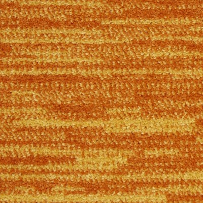 Sunburst Orange 6' x 9' Easy Care Indoor Outdoor Rug