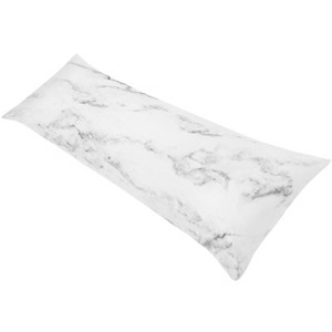 Sweet Jojo Designs Boy or Girl Gender Neutral Unisex Body Pillow Cover (Pillow Not Included) 54in.x20in. Marble Black and White - 1 of 4