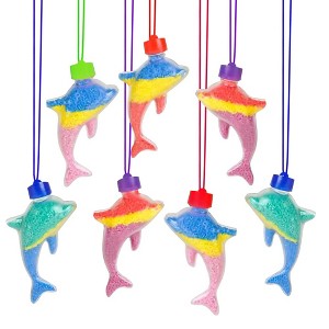 ArtCreativity Dolphin Sand Art Bottle Necklaces (Pack of 12) - 1 of 4